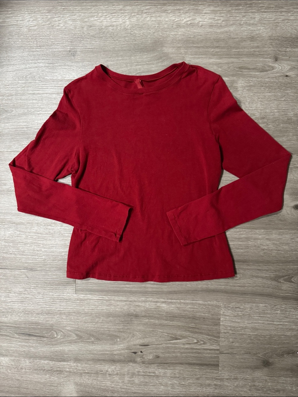 SKIMS Cotton Jersey Long Sleeve T-Shirt — Brick